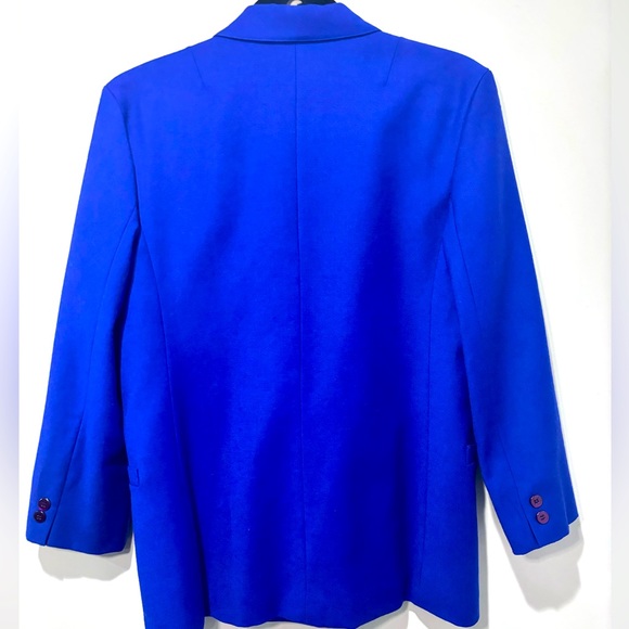 Blue Wool Virgin Wool Blazer jacket - Picture 3 of 6